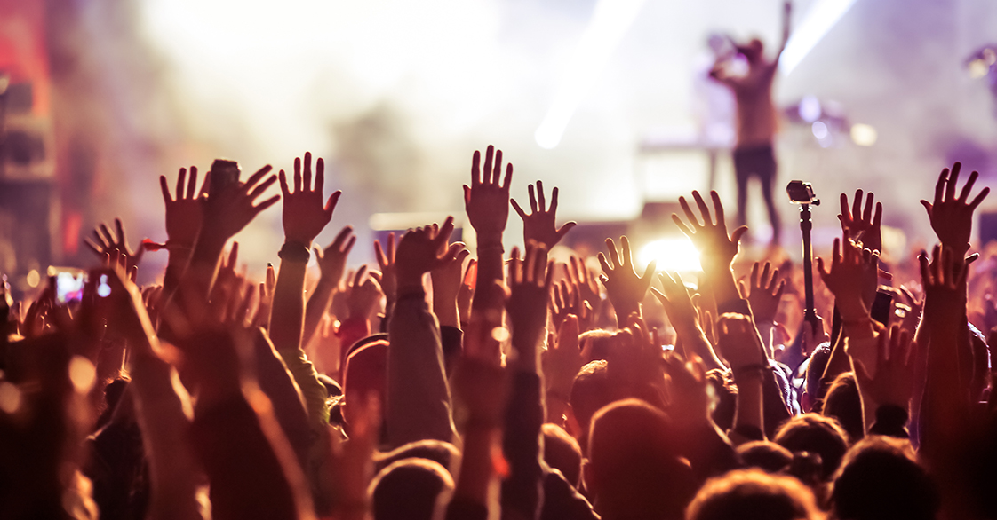 Crowd at concert – summer music festival